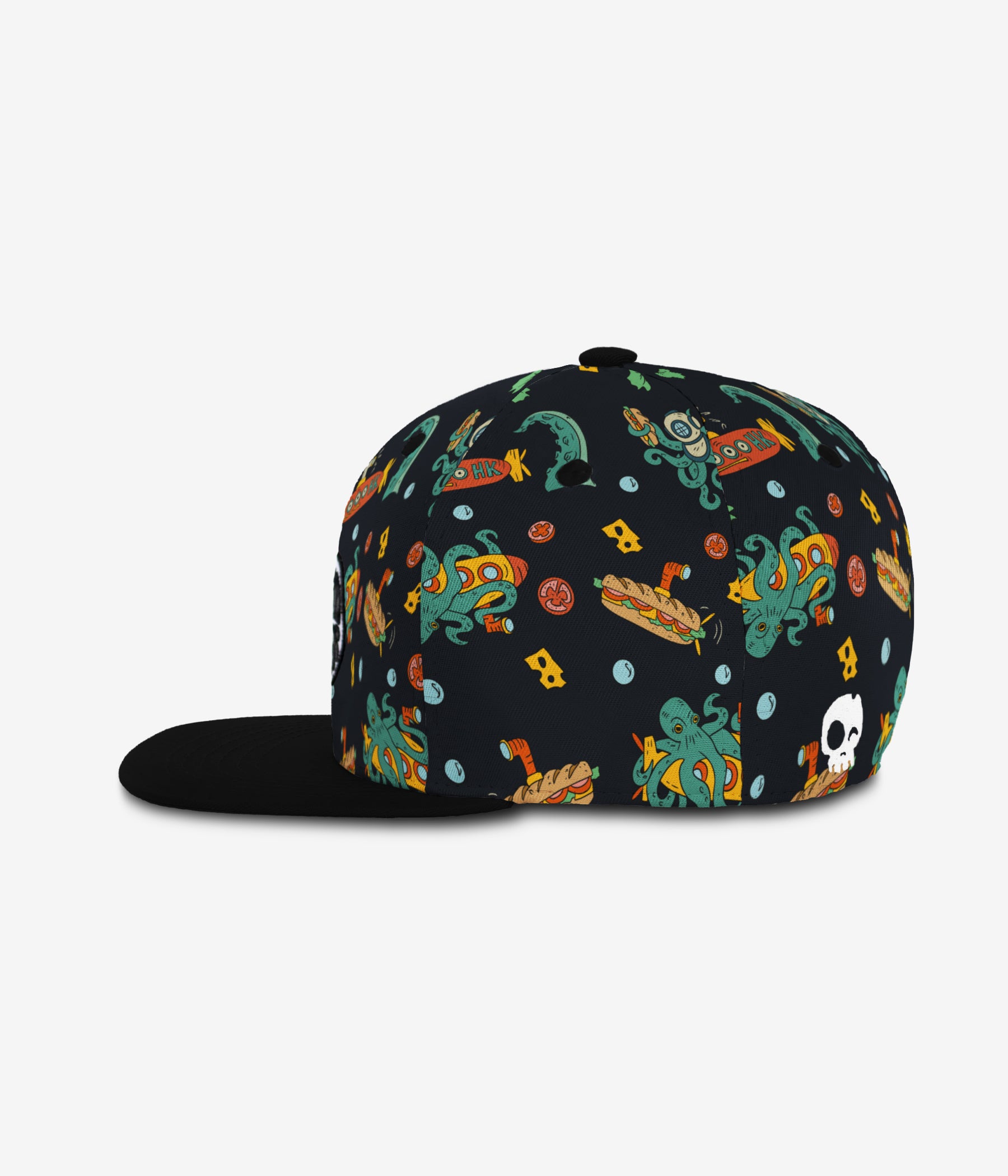 Sub-Marine Snapback - Black cap for babies and kids, product view 3