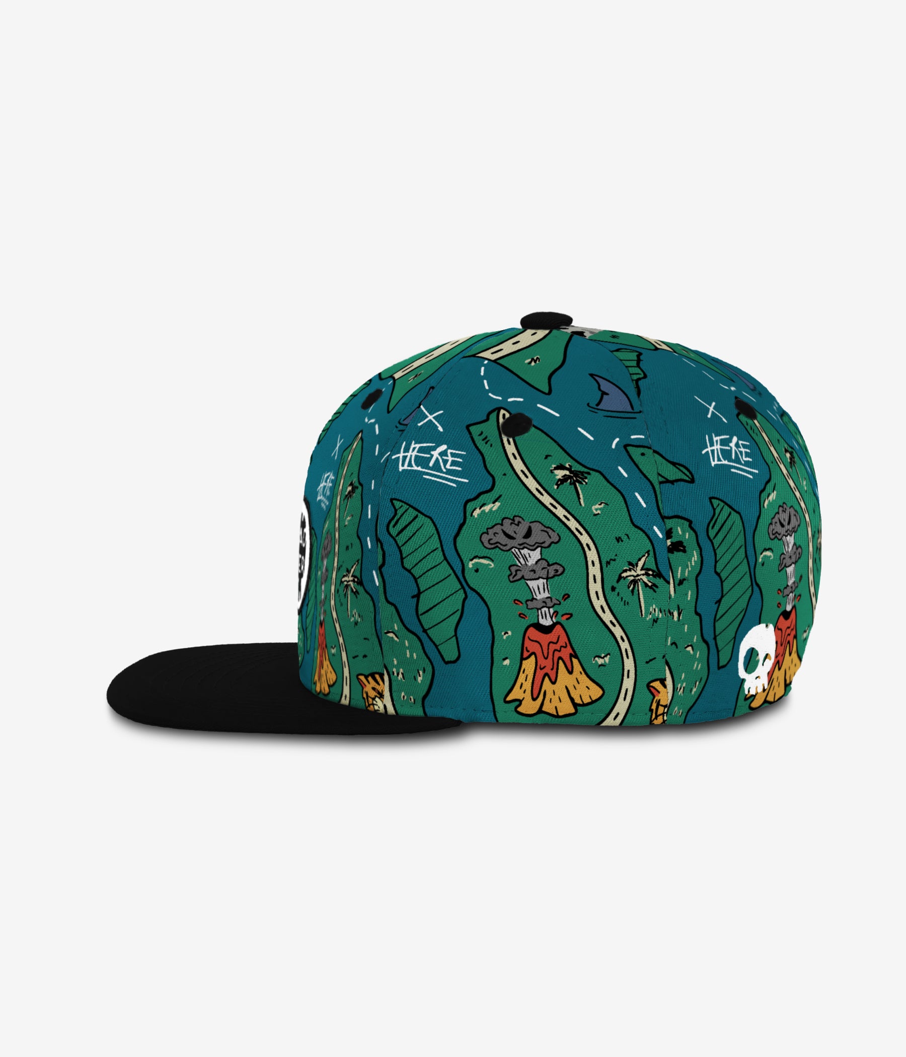 Treasure Map Snapback - Teal Steal cap for babies and kids, product view 3