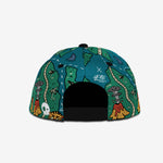Treasure Map Snapback - Teal Steal cap for babies and kids, product view 4