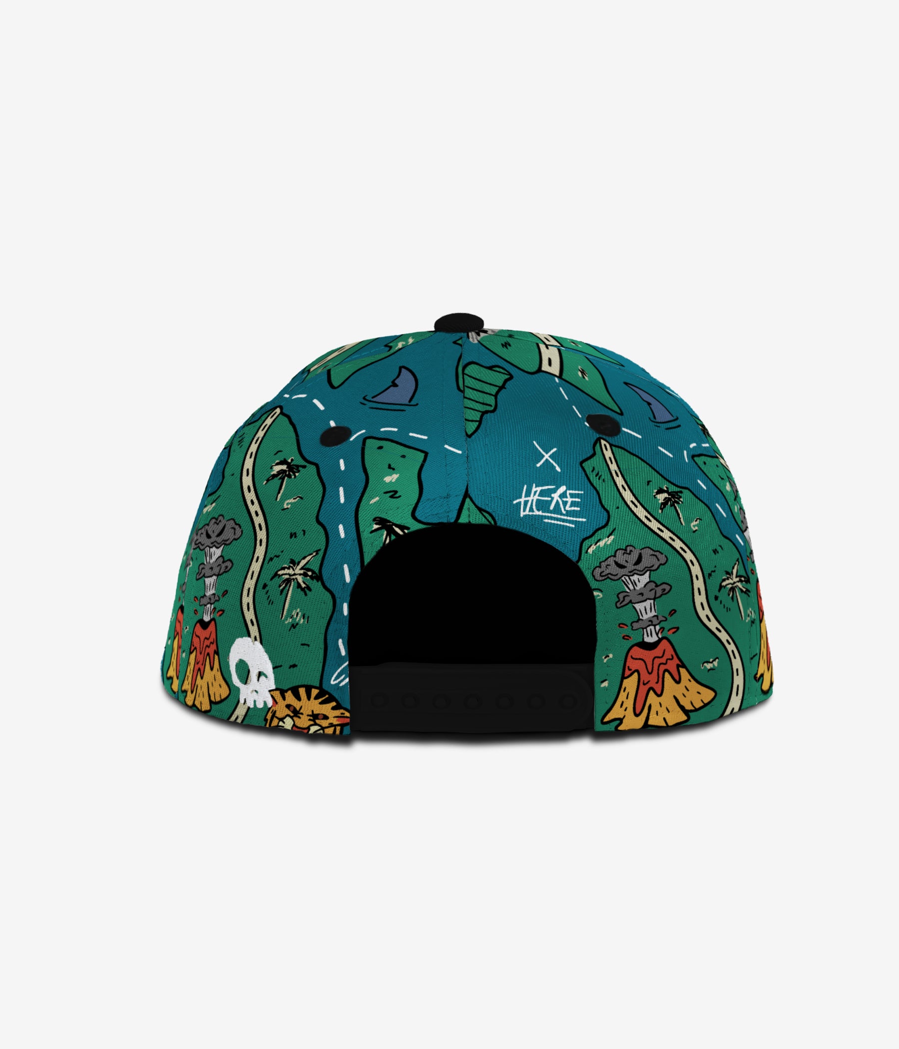 Treasure Map Snapback - Teal Steal cap for babies and kids, product view 4