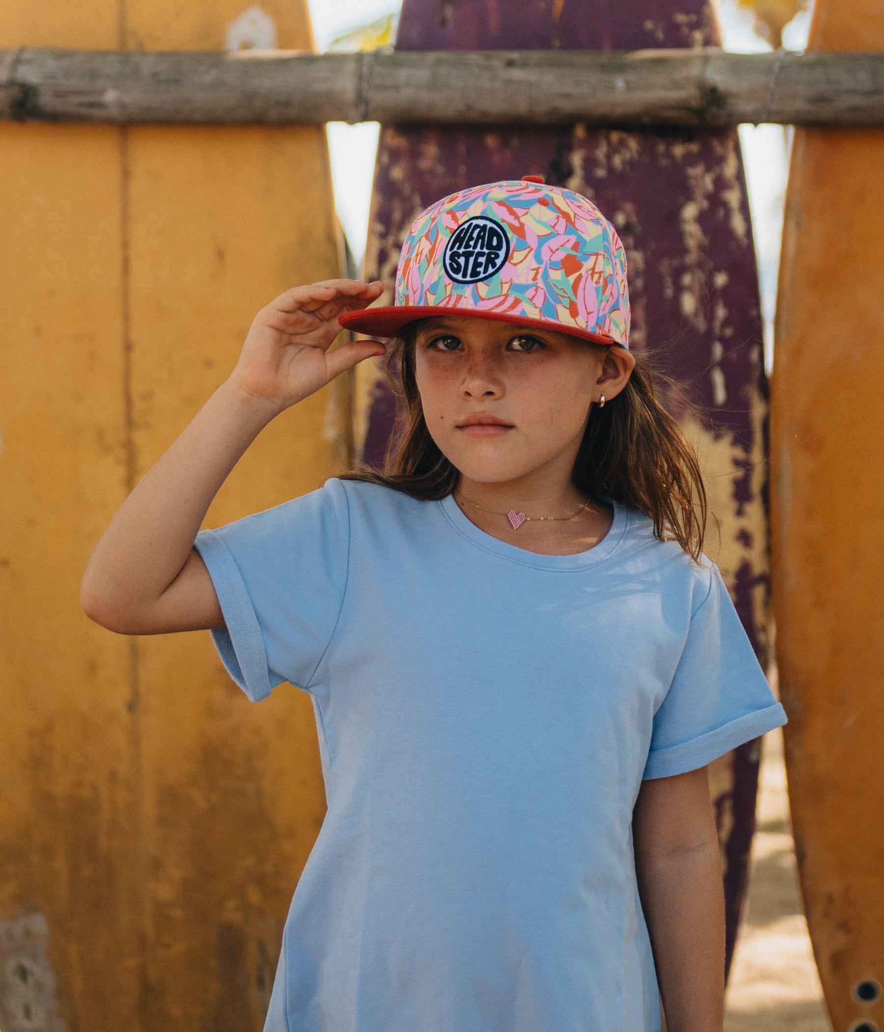 Tropic Rush Snapback - Burnt Sienna cap for babies and kids, product view 5