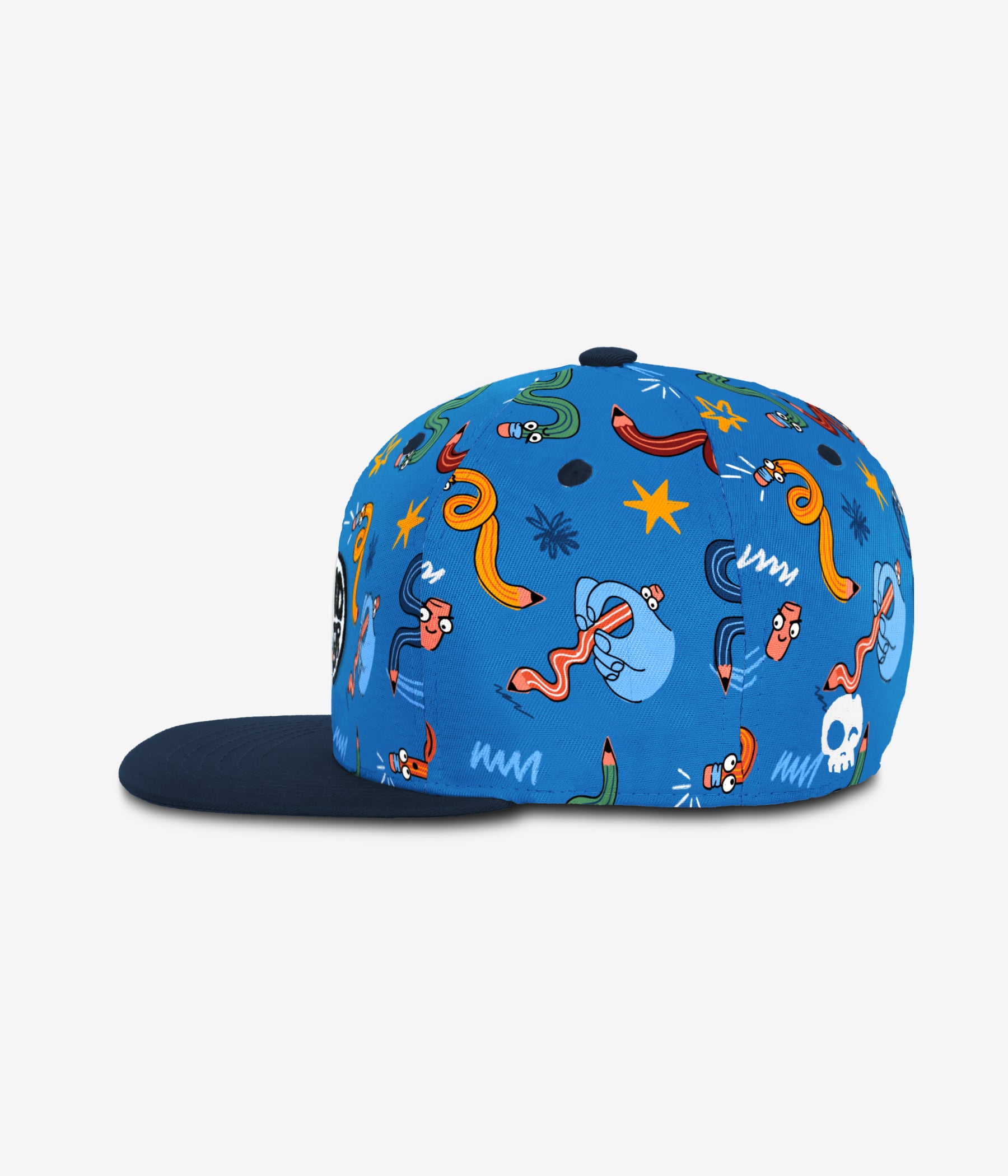 Twisted Crayons Snapback - Crisp Blue cap for babies and kids, product view 3
