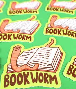 Bookworm sticker