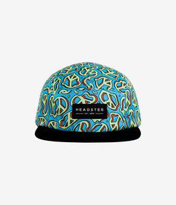Dripping Peace five panel Blue Atoll