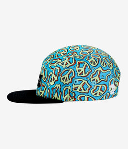 Dripping Peace five panel Blue Atoll