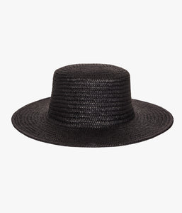 Take Cover Straw Hat Black
