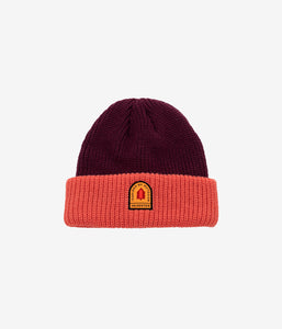 Two Fold outdoor beanie - coral