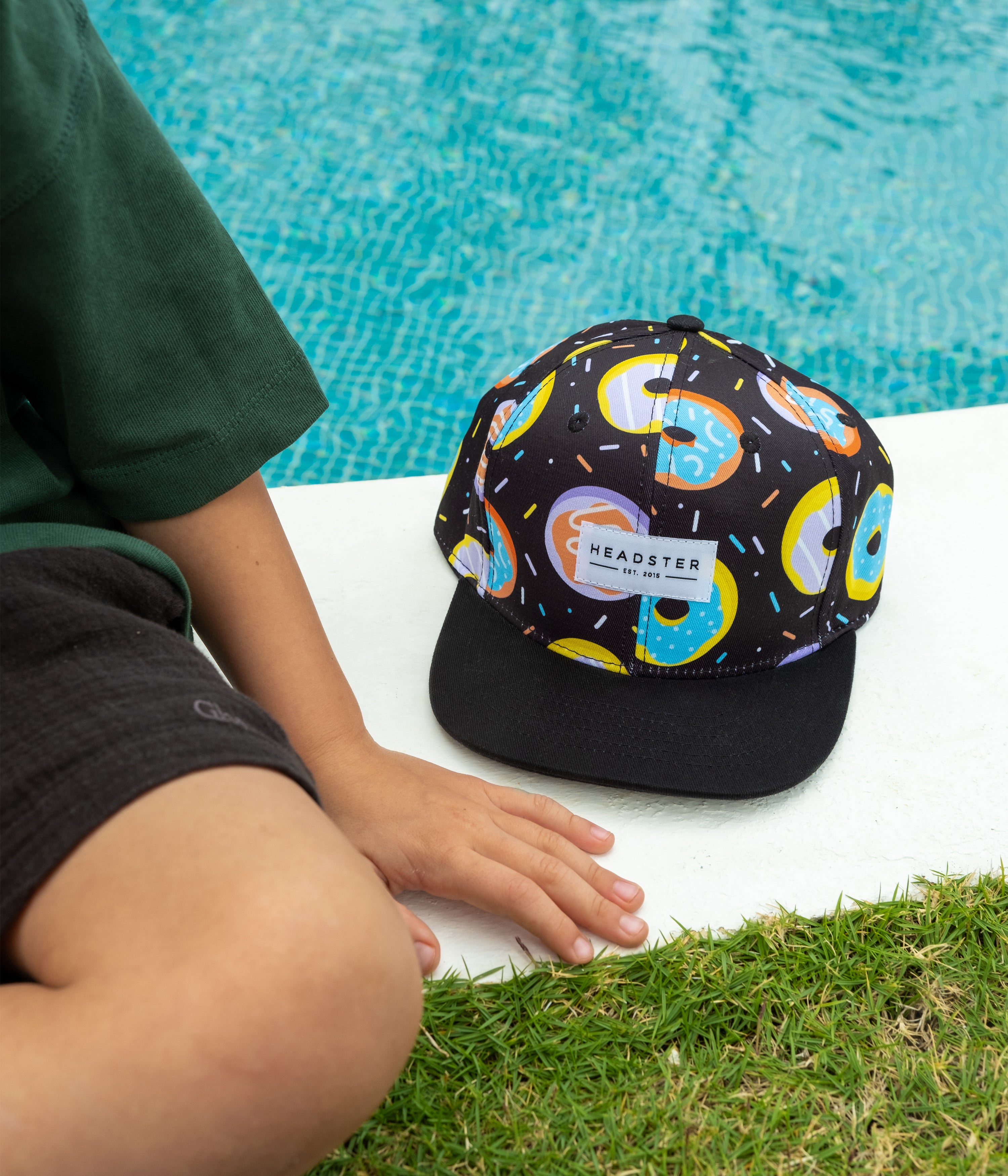 Duh Donut Black cap for babies and kids, product view 5
