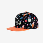 Poolside Snapback Black cap for babies and kids by Headster Kids