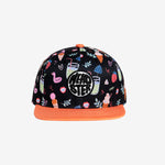 Poolside Snapback Black cap for babies and kids, product view 2