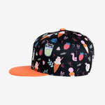 Poolside Snapback Black cap for babies and kids, product view 3