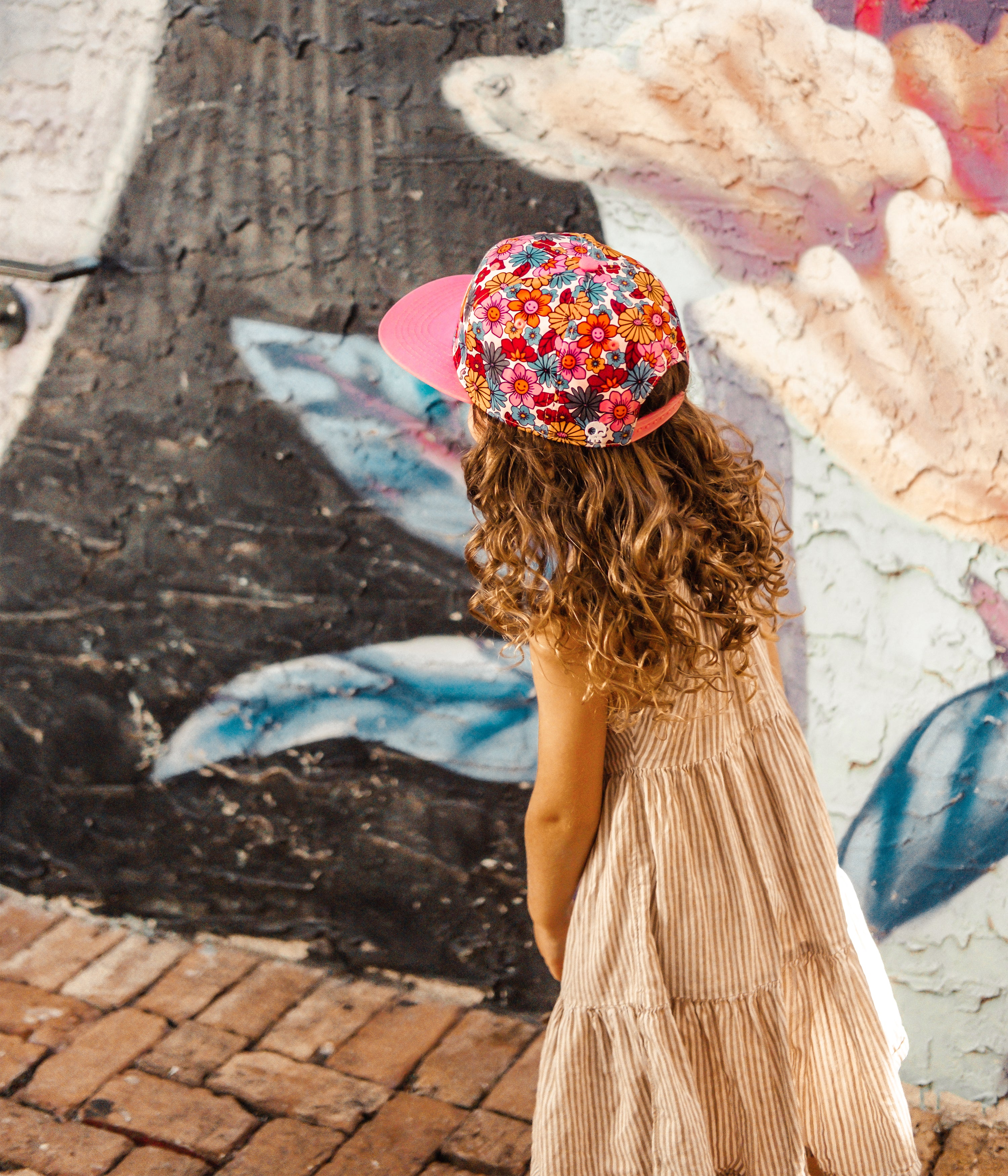 Sally Be Gone Snapback - pink cap for babies and kids, product view 2