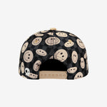 Smiley Snapback Black cap for babies and kids, product view 4