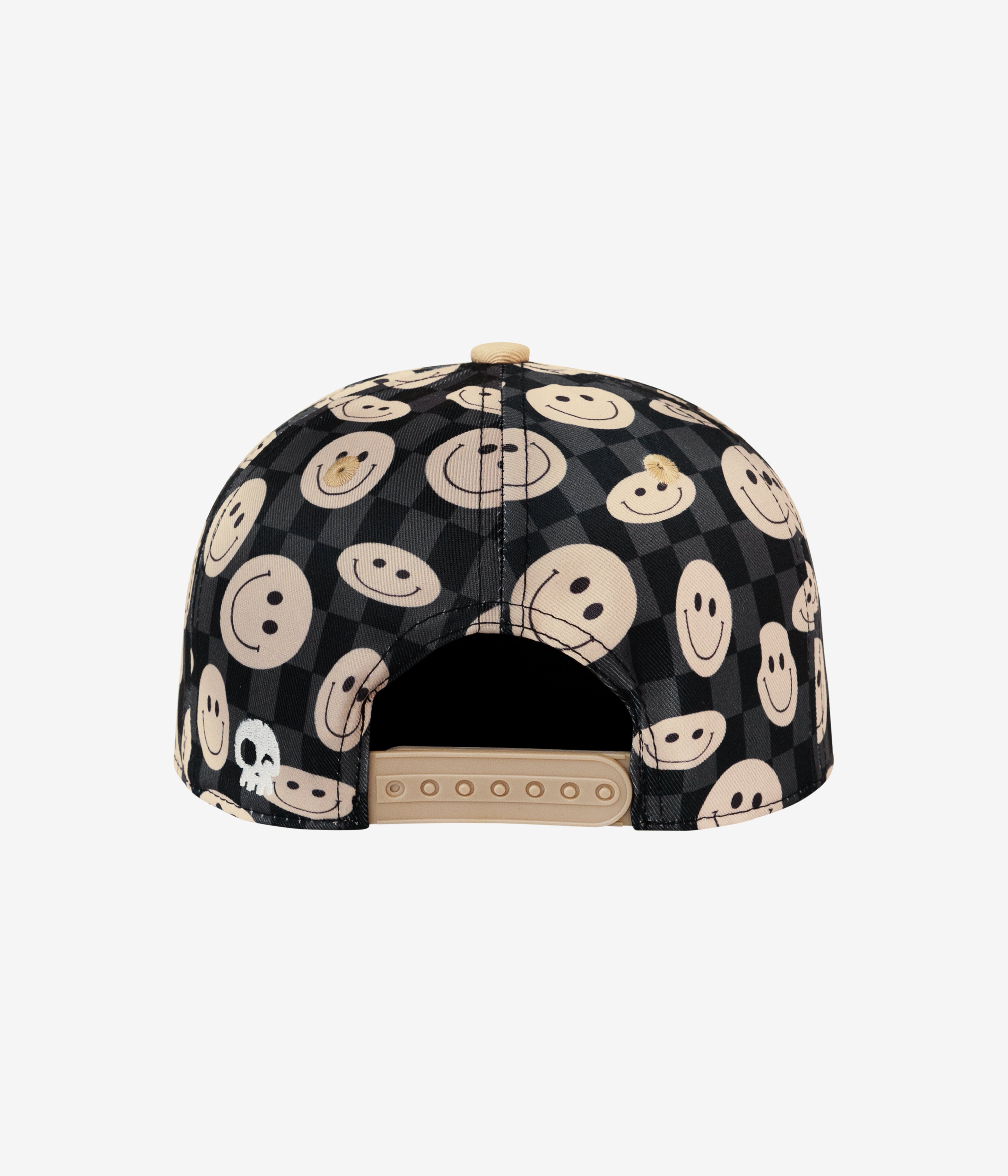 Smiley Snapback Black cap for babies and kids, product view 4